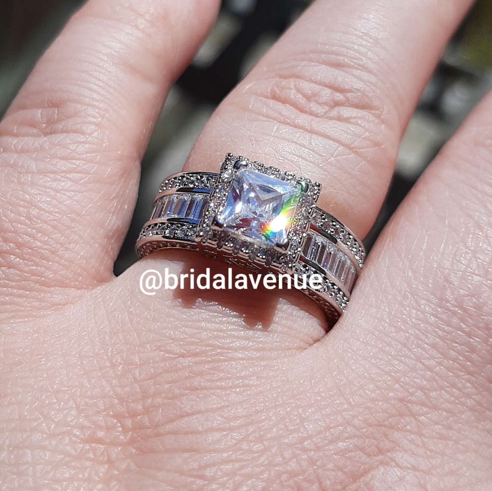 Silver Simulated Diamond Reign in My Heart - Picture 6 of 14